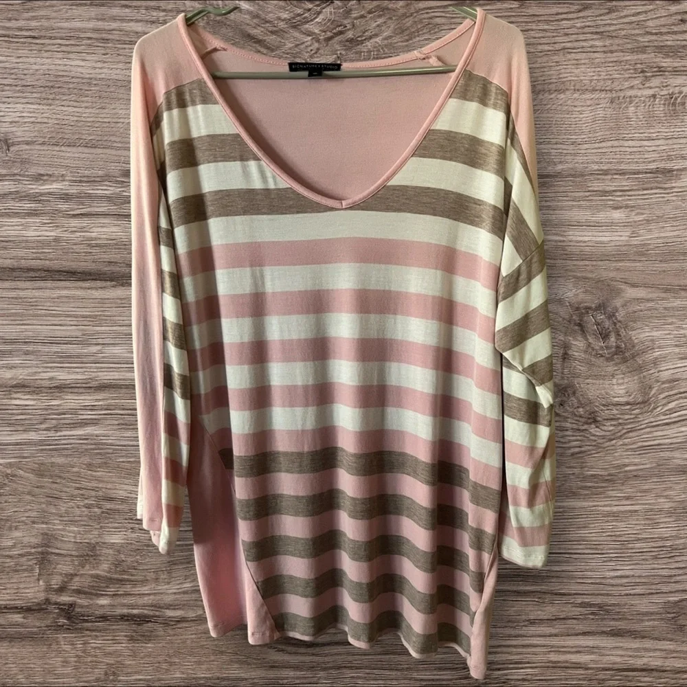 Signature Studio Striped Tee - Picture 1 of 4